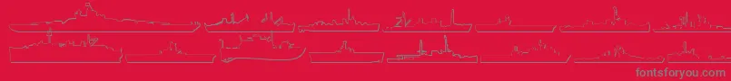 Us Navy 3D Font – Gray Fonts on Red Background