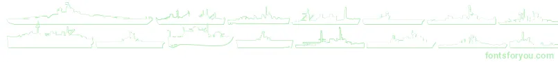 Czcionka Us Navy 3D – zielone czcionki na białym tle