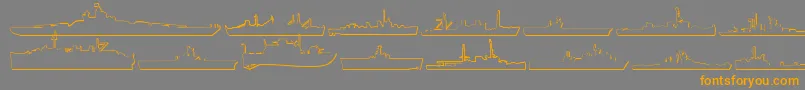 Us Navy 3D Font – Orange Fonts on Gray Background