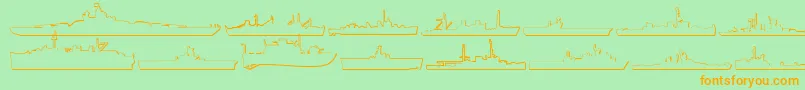 fuente Us Navy 3D – Fuentes Naranjas Sobre Fondo Verde