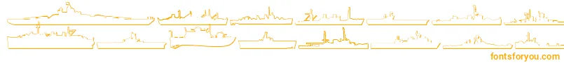 fuente Us Navy 3D – Fuentes Naranjas Sobre Fondo Blanco