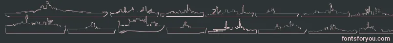 Fonte Us Navy 3D – fontes rosa em um fundo preto