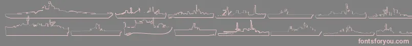 フォントUs Navy 3D – 灰色の背景にピンクのフォント