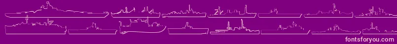 フォントUs Navy 3D – 紫の背景にピンクのフォント