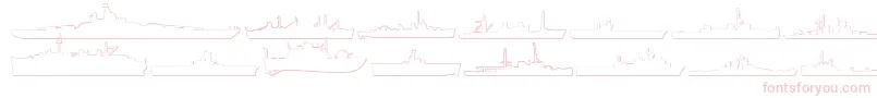 フォントUs Navy 3D – 白い背景にピンクのフォント