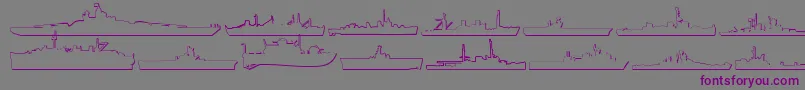 Us Navy 3D Font – Purple Fonts on Gray Background