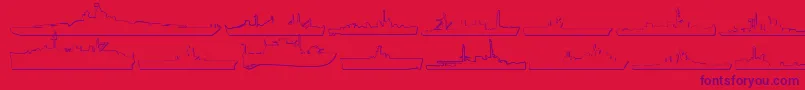 Us Navy 3D Font – Purple Fonts on Red Background