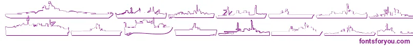 Us Navy 3D-Schriftart – Violette Schriften auf weißem Hintergrund