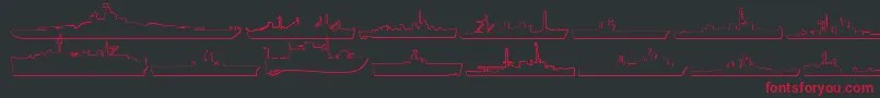 フォントUs Navy 3D – 黒い背景に赤い文字