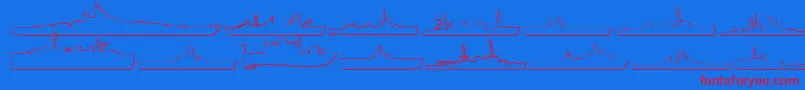 Czcionka Us Navy 3D – czerwone czcionki na niebieskim tle