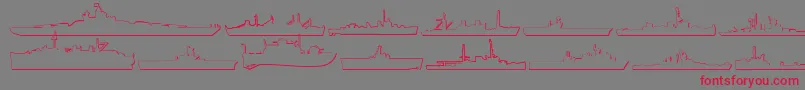 Us Navy 3D-fontti – punaiset fontit harmaalla taustalla