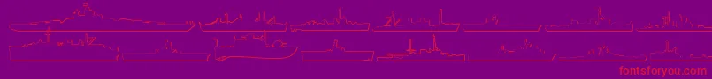 Fonte Us Navy 3D – fontes vermelhas em um fundo violeta