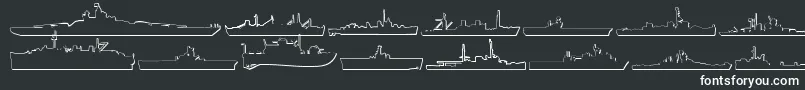 Шрифт Us Navy 3D – белые шрифты на чёрном фоне