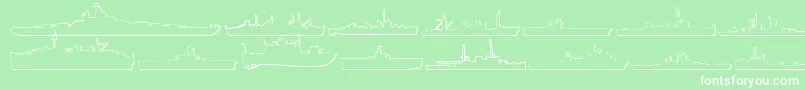 Czcionka Us Navy 3D – białe czcionki na zielonym tle