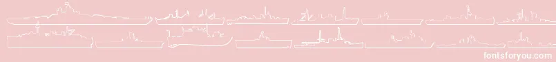 フォントUs Navy 3D – ピンクの背景に白い文字