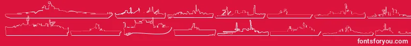Us Navy 3D-Schriftart – Weiße Schriften auf rotem Hintergrund