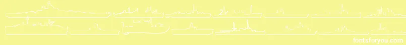 フォントUs Navy 3D – 黄色い背景に白い文字
