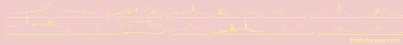 Us Navy 3D-fontti – keltaiset fontit vaaleanpunaisella taustalla