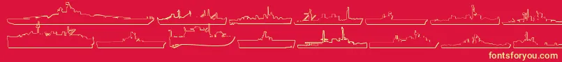 fuente Us Navy 3D – Fuentes Amarillas Sobre Fondo Rojo