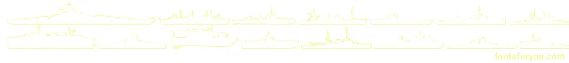 Us Navy 3D-Schriftart – Gelbe Schriften auf weißem Hintergrund