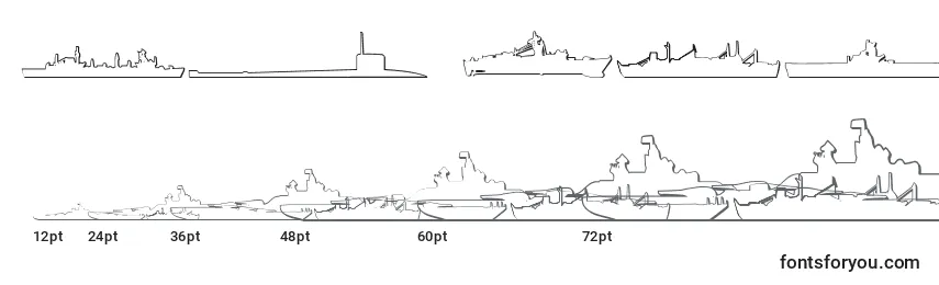 Tailles de police Us Navy 3D