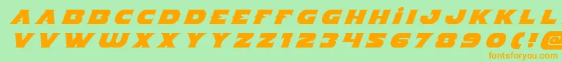 Indigodemontitleital Font – Orange Fonts on Green Background