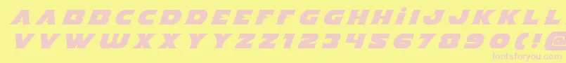 Indigodemontitleital Font – Pink Fonts on Yellow Background