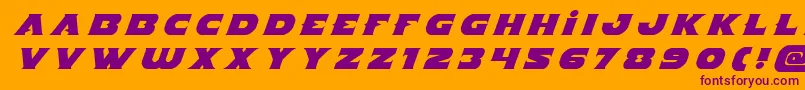 Indigodemontitleital Font – Purple Fonts on Orange Background