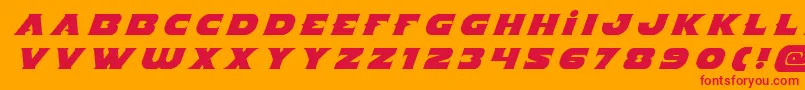 Indigodemontitleital Font – Red Fonts on Orange Background