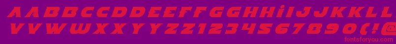 Indigodemontitleital Font – Red Fonts on Purple Background