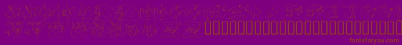 KrSeemsFishyToMe Font – Brown Fonts on Purple Background
