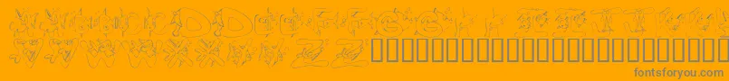 KrSeemsFishyToMe Font – Gray Fonts on Orange Background