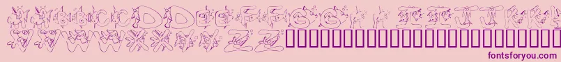 KrSeemsFishyToMe Font – Purple Fonts on Pink Background