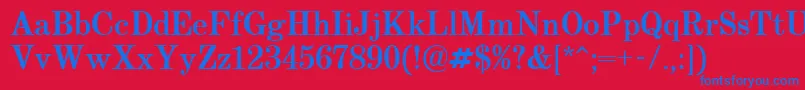 Century.KzBold Font – Blue Fonts on Red Background