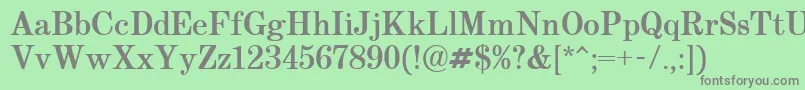 フォントCentury.KzBold – 緑の背景に灰色の文字