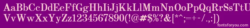 Century.KzBold Font – Pink Fonts on Purple Background