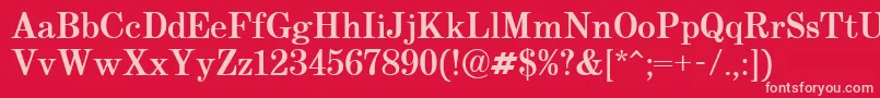 Century.KzBold Font – Pink Fonts on Red Background