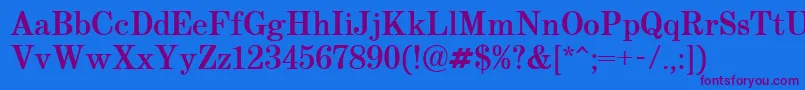 Century.KzBold Font – Purple Fonts on Blue Background