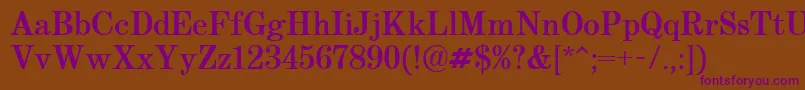 Century.KzBold Font – Purple Fonts on Brown Background