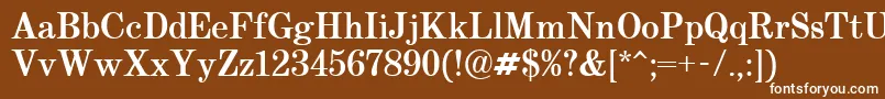 Century.KzBold Font – White Fonts on Brown Background