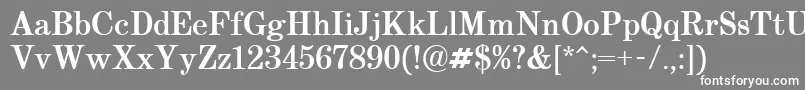 フォントCentury.KzBold – 灰色の背景に白い文字