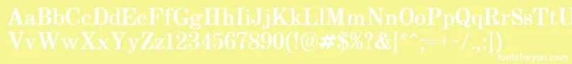 Century.KzBold Font – White Fonts on Yellow Background