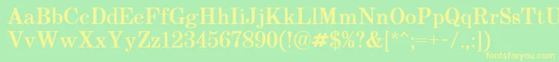 Century.KzBold Font – Yellow Fonts on Green Background