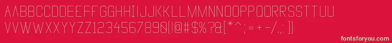 VanadineRegular Font – Green Fonts on Red Background