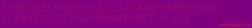 Police VanadineRegular – polices rouges sur fond violet