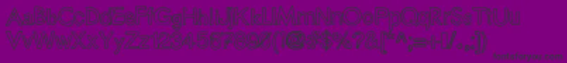 フォントJustcolesblockoutlines – 紫の背景に黒い文字