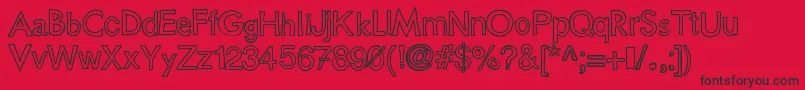 Justcolesblockoutlines Font – Black Fonts on Red Background