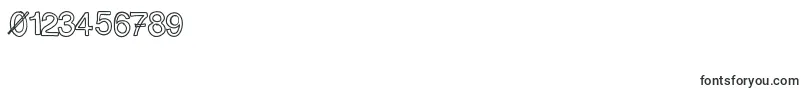 フォントJustcolesblockoutlines – 数字と数値のためのフォント