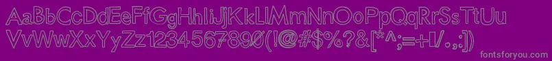 Justcolesblockoutlines Font – Gray Fonts on Purple Background