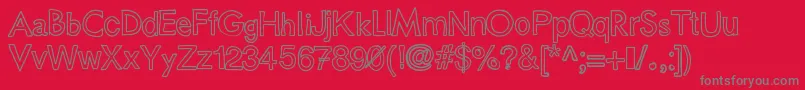 Justcolesblockoutlines Font – Gray Fonts on Red Background
